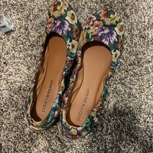 Lucky brand floral business flats